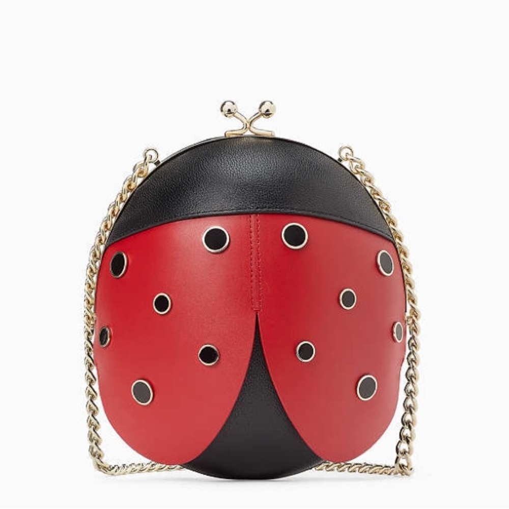 Kate Spade Ladybug Crossbody Bag with Gold Chain